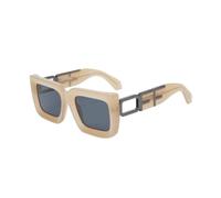 Off-White Unisex OERI073 Boston 1707 Sand dark grey Lunettes de soleil Acétate Beige Gris Carré Normale