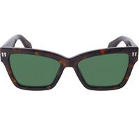 Off-White Unisex OERI110 Cincinnati 6055 havana Lunettes de soleil Acétate Havane Vert Carré
