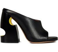 Off White Women's Leather Mules Noir/Jaune 6 (39) Female