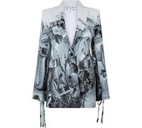 Off White Women's Suit Jacket Blanc/Noir 8 (XS) Female