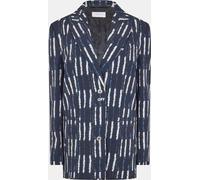 Off White Women's Suit Jacket Bleu/Blanc 8 (XS) Female