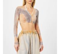 Off White Women's Tie Dye Cardigan, Iconic Design Chameau/Blanc S (40) Female