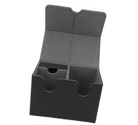 OFFAXE Boîte de Deck, boîte à Cartes PU Le Cuir en Cuir Magnetic Rangement Boîte Contient 160 Cartes, Organisateur pour Les Cartes à échanger, Cartes de Tarot, MTG, Collections TCG avec (Noir)