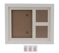 OFFAXE Crame d'image, Cadre Photo en Bois de pin avec Boucle et Fonctionnement Simple, Production élégante de Souvenirs de Souvenirs pour la Maison (Châssis Blanc)