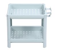 OFFAXE Étagère de Rangement, Porte-Rack de Rangement Ouverte Lisse en Plastique avec Grandes Ouvertures et espacement généreux, Rack d'angle Facile pour la Maison (2 Niveaux)