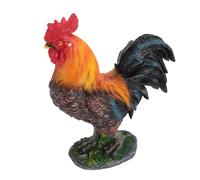 OFFAXE Statuettes décoratives Poule , Decoration Jardin Exterieur Sculpture en Résine Animaux de Ferme Collection,Ornement Adorable pour Extérieur Arrière-Cour Pelouse Patio Jardin (Coq)