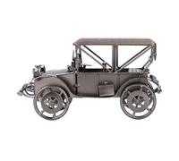 OFFAXE Voiture Vintage Industrielle en Fer Forgé , Décoration Maison et Déco Bureau Travail ,Sculpture Rétro Design pour Intérieur,Bureau ou Vitrine Commerciale (Gris argenté)