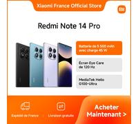 Smartphone - XIAOMI - Redmi Note 14 Pro - 12 Go RAM - 512 Go - 5 500 mAh - 45 W Charge rapide