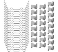 OFFCUP 50p Clips de Vitrage pour Serre, 25 Clips Z et W Clip de Fixation pour Vitrage Clip pour Verre de Serres en Acier Inoxydable, Résistants aux Intempéries Pinces Accessoires de Serre