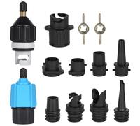 OFFCUP Adaptateur Pompe Kayak, Lot de 12 Adaptateur de Pompe Sup Adaptateurs de Kayak Adaptateurs de Valve Embout de Gonflage Gonfleur Paddle pour Planche Surf Planche à Pagaie Kayak, Noir