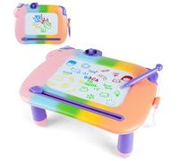 OFFCUP Ardoise Magique Enfant, Jouet Bebe 1-5 Ans Planche à Dessin Magnétique à 4 Couleurs avec Stylo et 1 Tampons, Tableau Magnétique Effaçable Jouet Éducatif pour Filles Garçons, Licorne