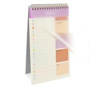 OFFCUP Bloc de Planification Hebdomadaire, 1pc A5 To-Do List de Taches 52 Feuilles (104 Pages), Blocs Note Agenda Quotidien Non Daté Détachable pour Scolaire, Bureau & Personnel, Violet