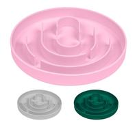 OFFCUP Bol Interactif, Mangeoire Lente pour Chien ou Chat en Silicone Alimentaire, Gamelle à Alimentation Lente, pour Petits Animaux de Compagnie, Moyens et Grands (Rose)