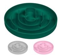 OFFCUP Bol Interactif, Mangeoire Lente pour Chien ou Chat en Silicone Alimentaire, Gamelle à Alimentation Lente, pour Petits Animaux de Compagnie, Moyens et Grands (Vert)