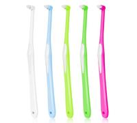 OFFCUP Brossettes Interdentaire, 5PCS Brosses à Dents Touffetées avec Couvercle, Brosse à dents orthodontique Brosse à Dents d'Espacement Pour Enlever Les Taches Dentaires Blanchir Les Dents Soins