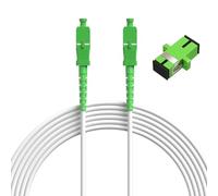 OFFCUP Câble Fibre, 10M Câble Fibre Optique avec Coupleur Gratuit, Jarretière Simplex Monomode SC-APC à SC-APC Transmission à Faibles Pertes
