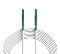 OFFCUP Câble Fibre, 15M Câble Fibre Optique avec Coupleur Gratuit, Jarretière Simplex Monomode LC-APC à LC-APC Transmission à Faibles Pertes