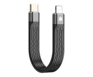 OFFCUP Câble USB C Court 13.15cm, 20W USB C Mâle Vers L 480Mbps Charge Rapide Transfert de Données Câble Souple FPC Mini Cable USB C pour Téléphone Portable Smartphone Tablette Appareil