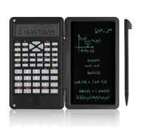 OFFCUP Calculatrice Scientifique, Calculatrice avec 6 Pouces Tableau d'Ecriture Effaçable, 240 Fonctions Pliable Calculatrices de Bureau, pour L'École, Lycée, Ingénieur, Collège (Noir)