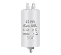 OFFCUP CBB60 Condensateur de Démarrage, 25μF 450V Condensateur Moteur Connecteur 50/60Hz pour Pompe Piscine Climatiseur Moteurs et Ventilateur 125x42 mm