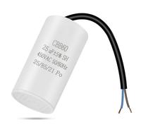 OFFCUP CBB60 Condensateur de Démarrage, 450v 25μF 50/60HZ Condensateur de Moteur, Condensateurs Microfarad avec fil pour Pompe Piscine Climatiseur Moteur