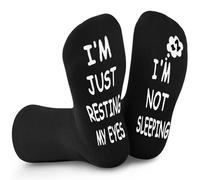 OFFCUP Chaussettes Humour Unisexe, Chaussettes Rigolote Cadeau Fete des Pere, Antidérapantes Coton Chaussette Homme EU36-45 Idee Cadeau Papa Petit Ami Noel Anniversaire