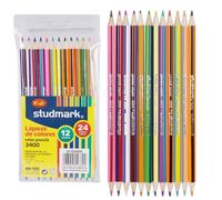 OFFCUP Crayons de Couleur Aquarellables, 12pcs Crayons de Coloriage pré-taillés, Crayon de Couleur Double Extrémité pour Coloriages, Dessins pour Adultes ou Enfants