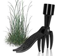 OFFCUP Désherbeur Manuel, Extracteur de Mauvaises Herbes Et PéDale en Acier, DéSherbage Debout, Outil de Désherbage 4 Griffes pour Déterrer Les Racines, Outils de Jardinage pour Jardin et Pelouse