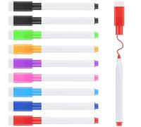 OFFCUP Feutre Feutre Tableau Blanc Effacable, 10pcs Marqueur Tableau Blanc Effacable, Magnetique Stylo Effaçables, Stylos de Tableaus pour Maison L'éCole Bureau Muticolor