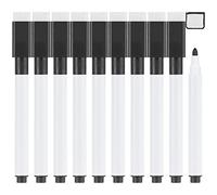 OFFCUP Feutre Tableau Blanc Effacable, 10pcs Marqueur Tableau Blanc Effacable, Magnetique Stylo Effaçables, Stylos de Tableaus pour Maison L'éCole Bureau (nior)