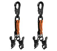 OFFCUP Glove Clips de Pompier, 2Pcs Porte Gants, Pince à Gant, Clip de Gants de Travail avec Mousqueton Convient pour accrocher des gants, des casques (Orange)