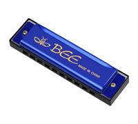 OFFCUP Harmonica Diatonique, 10 Trous Harmonica Blues, 20 tons Diatonique en Do, Harmonicas Jouet avec Sac de Rangement pour Débutants Enfants Étudiants Adultes Comme Meilleur Cadeau- Bleu