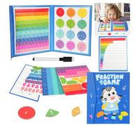 OFFCUP Jeux Éducatifs Mathématiques, Puzzle Éducatif De Fraction, Fractions Magnétiques, Fractions Game, Jeux pour Apprendre Les Fraction Aimantées-Zebra