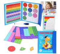 OFFCUP Jeux Éducatifs Mathématiques, Puzzle Éducatif De Fraction, Fractions Magnétiques, Fractions Game, Jeux pour Apprendre Les Fraction Aimantées-Dinosaure