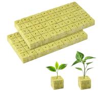 OFFCUP Laine de Roche, 100 Pièces Culture Hydroponique Cubes 2,5 X 2,5 X 2,5 cm, Cubes de Culture Soilless pour Boutures, Plantation, Jardinage Intérieur et Cultures Hors-Sol