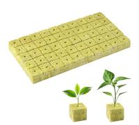 OFFCUP Laine de Roche, 50 Pièces Culture Hydroponique Cubes 2,5 X 2,5 X 2,5 cm, Cubes de Culture Soilless pour Boutures, Plantation, Jardinage Intérieur et Cultures Hors-Sol
