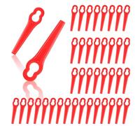 OFFCUP Lames de Rechange pour Coupe Bordure, 70Pcs Lames de tondeuses, Lame en Plastique Lame Coupe Bordure Tondeuse à Gazon pour Jardin Compatibles avec GC-CT 18/24 Li, Coupes-Herbe Sans Fil