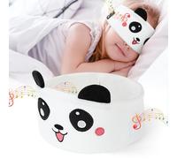 OFFCUP Masque de Nuit Enfant, 100% Occultant Masque de Sommeil, Bandeau Bluetooth Mignon, Doux et Confortable pour Dormir Masques pour les Yeux, Casque de Sommeil sans Fil pour Homme Femme-Panda