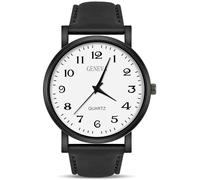 OFFCUP Montre Homme, Montres analogiques à Quartz, Montres d'affaires avec Bracelet en Cuir Cadran Numérique, Faciles à Lire, Montres-Bracelets Cadeau Élégant pour Homme Père Amis Fête des Pères