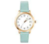 OFFCUP Montre pour Femme, Montre Femmes Bracelet en Cuir, Montre Analogique Quartz, Montre de Poignet pour Ladies Mode Élégant pour Femmes Filles (Vert Clair)