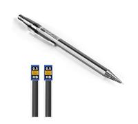 OFFCUP Porte-Mine Métal, Crayon Mécanique Métal 0,7mm avec 2 Recharges HB pour Enfant étudiant Dessin Esquisse illustration Architecture écriture