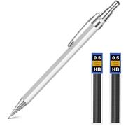 OFFCUP Porte-Mine Métal, Crayon Mécanique Métal 0,7mm avec 2 Recharges HB pour Enfant étudiant Dessin Esquisse illustration Architecture écriture