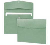 OFFCUP PU Porte Document, 2pcs Leather Enveloppe A4 Cas Portfolio Dossier avec Poches, Imperméable Cuir Intérieures Pochette Papeterie Fichier pour Note/Carte/Tablette PC Affaires et Bureau, Vert