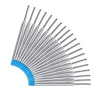 OFFCUP Recharges de Stylo à Bille, 20pcs Recharge Stylo Bille, Recharges à encre universelles longueur 9.9 cm, Pointe Moyenne 1.0MM Compatible avec stylos à billes Parker (Bleu)