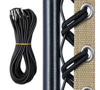 OFFCUP Remplacement Corde, 4Pcs Corde Remplacement élastiques Universelle, Lacets Elastiques Zero Gravity Chaise pour Transat Pliante Inclinable Chaises, Fauteuil Relax, Chaise Longue (Noir)
