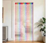 OFFCUP Rideau Décorations de Fenêtre, Rideau à Fils, Rideaus de Porte Fils avec Frange, Découpable 100x200cm pour Portes, Windows, Diviseur de Pièce et Décoration de Chambre, Couleur