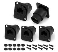 OFFCUP RJ45 CAT6 Connecteur pour Montage en Panneau, 5Pcs Prise Encastrée, Connecteur Pass-Through, femelle-femelle, Compatible Cat6A/CAT6/CAT5E