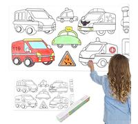 OFFCUP Rouleau de Papier Dessin, 3m Rouleau de Coloriage Adhésif, Children's Drawing Roll Coloring Paper Roll pour Enfants Jouets D'art et de Créativité pour Tout-petits (Transport)