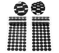 OFFCUP Scratch Autocollant Rond, 510 Paires Pastille Scratch Autocollant Crochets et Boucles, 15mm Noir Double Face Rond Pastille Adhesive Collant Point, pour DIY, Artisanat etc
