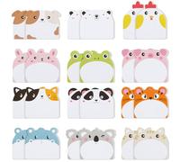 OFFCUP Sticky Notes, 24pcs Mini Notes Autocollantes Mignon, 720 Feuilles Note Adhésives en Forme Animaux Bloc mémo pour les études, la maison, le bureau, la colocation ou les cadeaux- 60x 55 mm